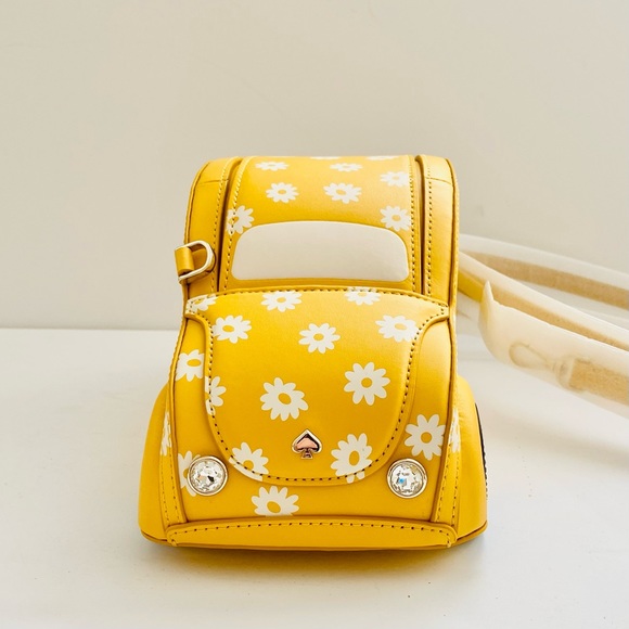 KATE SPADE Volkswagen Beetles Yellow Daisies Crossbody Bag - Picture 6 of 13